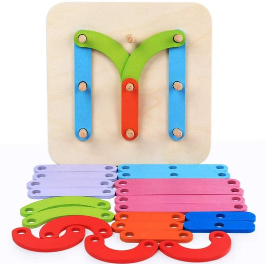 Wooden Letter & Number Puzzle For Pre - School Kids