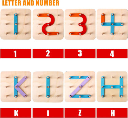 Wooden Letter & Number Puzzle For Pre - School Kids