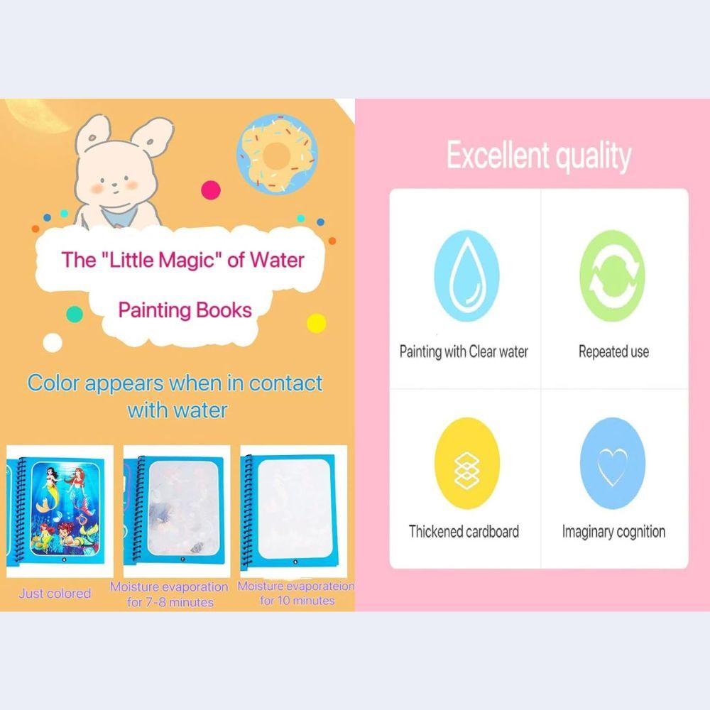 Reusable Magic Colouring Water Book (Pack Of 4)